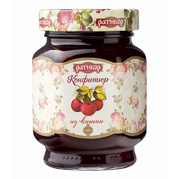 Конфитюр РАТИБОР вишня 350г с/б