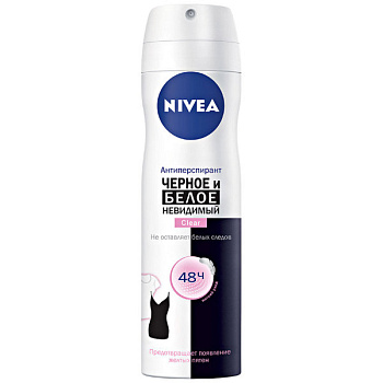 Дезодорант NIVEA Невидимая Защита д/черн.и бел. Clear д/жен 150мл