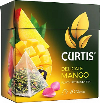 Чай CURTIS Delicate Mango зелен (20пак*1,8г) 36г пирамидки