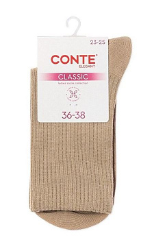 Носки жен CONTE classic молочный-серый 25С-32СП р25-27