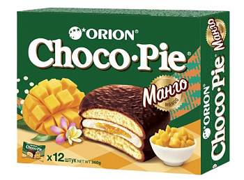 Пирожное ORION Чокопай  MANGO 12шт 360г