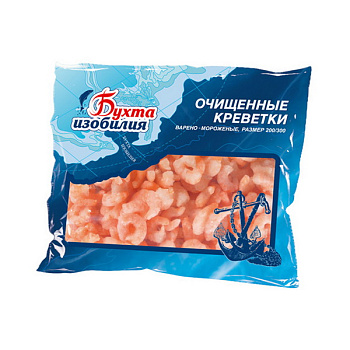 Креветки БУХТА ИЗОБИЛИЯ очищ коктейльные 200/300 430г