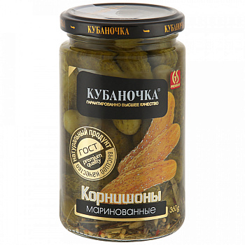 Корнишоны КУБАНОЧКА (1-3) 360г