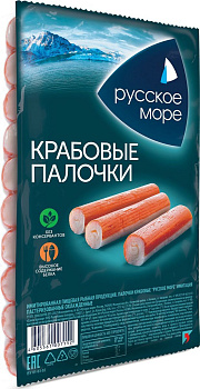 Крабовые палочки РУССКОЕ МОРЕ замороженные 200г