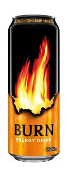 Напиток энергетический BURN апельсиновый микс 0,449л ж/б