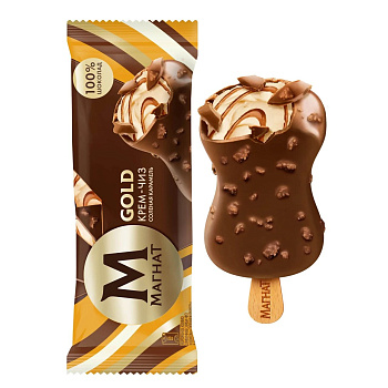 Мороженое Магнат эскимо Gold крем-чиз Соленая карамель 95г