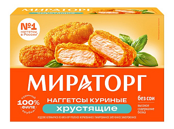 Наггетсы МИРАТОРГ куриные хрустящие 250г