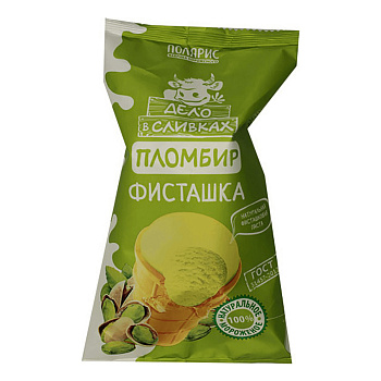 Мороженое  Дело в сливках стаканчик пломбир фисташковый 12% 70гр