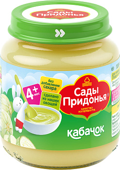 Пюре САДЫ ПРИДОНЬЯ Кабачковое с 4мес 120г с/б