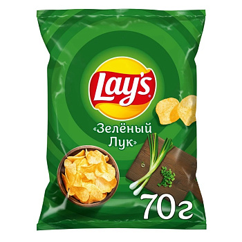 Чипсы LAYS Зеленый лук 70г
