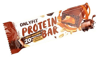 Батончик ONLYFIT с начинкой Арахис Шоколад 50г  