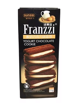 Печенье-сэндвич Franzzi песочное с йогуртово-шоколадным вкусом 115г