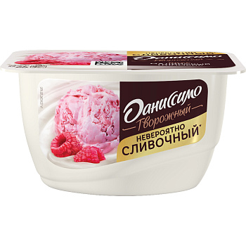 Продукт творожный ДАНИССИМО Малиновый пломбир 5,6% 130г без ЗМЖ