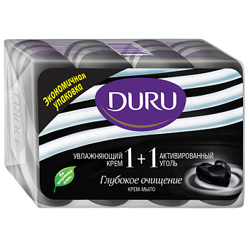 Мыло DURU 1+1 Активированный уголь 80г