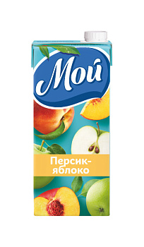 Нектар МОЙ персик/яблоко с мякотью 0,95л т/п