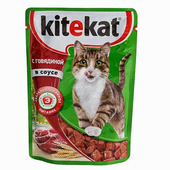 Корм KITEKAT Говядина в соусе 85г