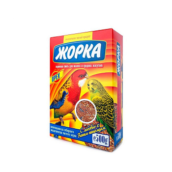 Корм ЖОРКА д/мелк. и ср.попугаев Орех 500гр                               