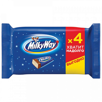 Батончик шоколадный MILKY WAY 104г (4*26г) мультипак