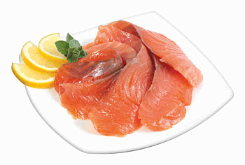 Кета соленая (филе) с луком (собст. произ-во)