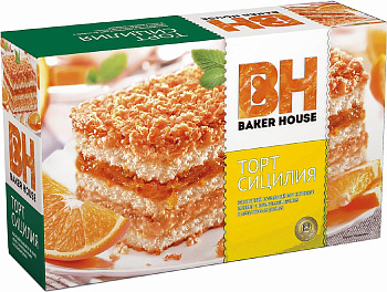 Торт бисквитный BAKER HOUSE Сицилия 350г