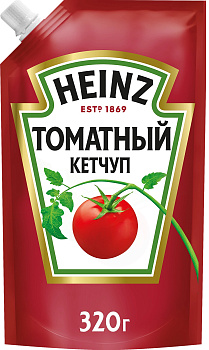 Кетчуп HEINZ томатный 320г дой-пак
