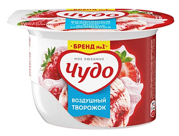 Творожок ЧУДО Ягодное мороженое 5,8% 85г Продукт без ЗМЖ