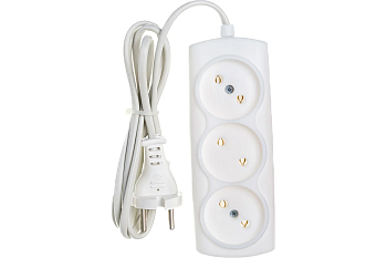 Удлинитель Si 3x1,5 (P16-010 (1,5м ШВВП) 6A, 1300Вт Volsten 1*4 (266)