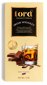 Шоколад горький ЛОРД со вкусом виски 100г