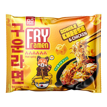 Лапша б/п FRY Ramen  Двойной сыр со вкусом курицы 113г