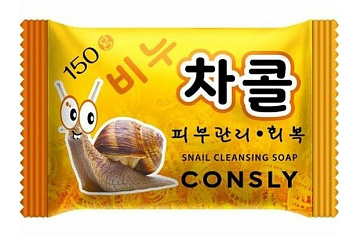 Мыло твердое восстанавливающее с муцином улитки, 150г, Consly