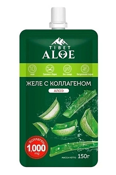 Желе-коллаген Tibet Aloe вкус алоэ 150г