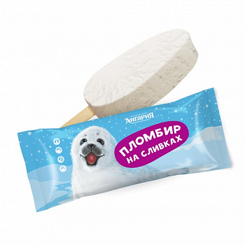 Мороженое АНГАРИЯ Эскимо Пломбир на сливках 80г Продукт без ЗМЖ