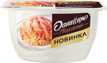 Продукт творожный Даниссимо морожное Клубничный крем-брюле 5,7% 130г без ЗМЖ