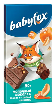 Шоколад Babyfox плитка с арахисом 90г