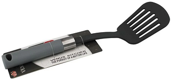 Лопатка кулинарная 30.5х7.7х4см с прорезями нейлон серый LB-173