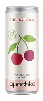Напиток среднегазированный ЛАПОЧКА Черри Кола без сахара 0,33л ж/б