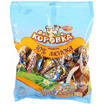 Конфеты РОТ ФРОНТ Коровка 30% молока 250г