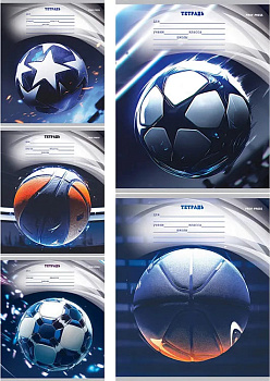 Тетрадь 12л линейка ИДП Разные мячи-3 Т12-4876