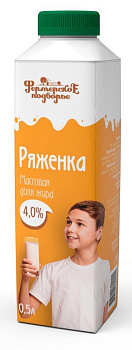 Ряженка ФП 4% 500г т/топ Продукт без ЗМЖ