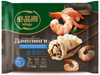 Дамплинги БИБИГО Свинина-креветки-морские водоросли 350г