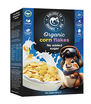 Сухой завтрак BIOLOGIC.TV Кукурузные хлопья 200г