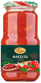 Фасоль с овощами GUSTERRO 490/530г с/б