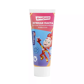 Зуб.паста детская Лонга Вита  Фиксики Bubble Gum от 3-х лет 75г