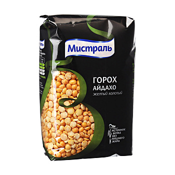 Крупа горох МИСТРАЛЬ желтый колотый 500г