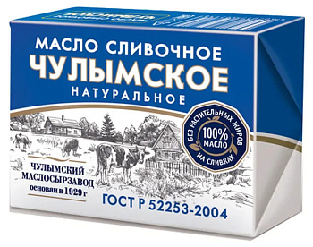 Масло сливочное ЧУЛЫМСКОЕ 65% 170г