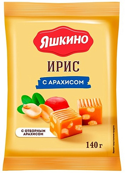 Ирис ЯШКИНО с арахисом 140г 