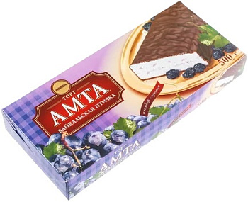 Торт АМТА Байкальская Птичка изюм 500г 