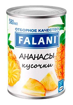 Ананасы FALANI кусочки 580мл ж/б