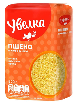 Крупа пшено УВЕЛКА шлифованное 800г м/у