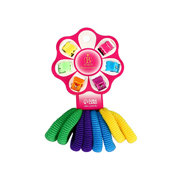 Набор д/волос "Радуга" (8 резинок, 6 крабов) 461276